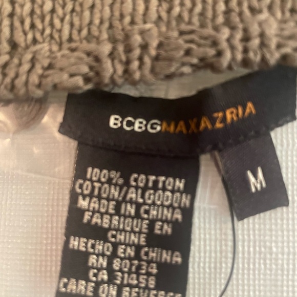 BCBGMAXAZRIA Hand Knit Mossy Brown Cotton Camisole  New with Tags - Picture 3 of 6